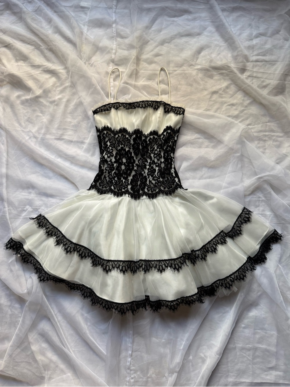 Jessica McClintock Black & White dress (Vintage) - Picture 4 of 8